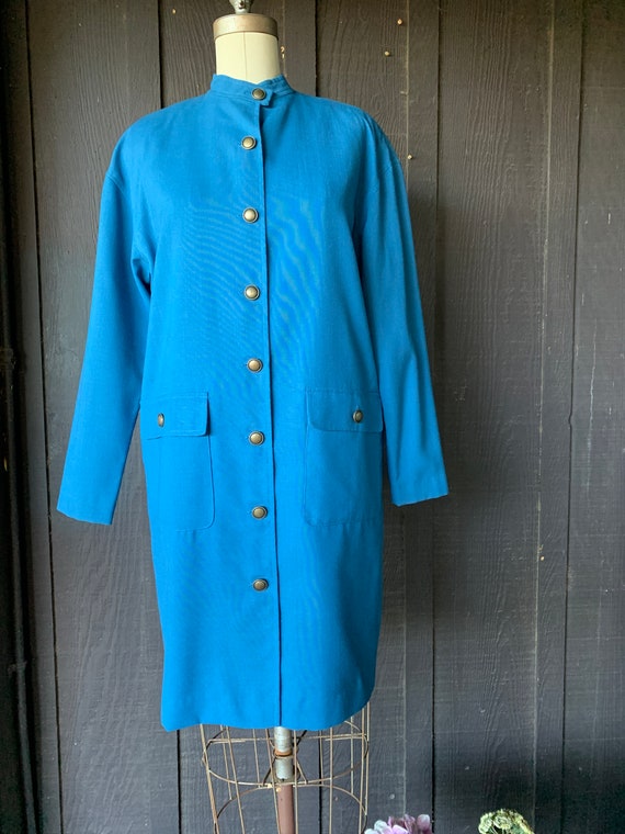 Sky Blue Lab Coat Dress | Jones Wear | Classic 19… - image 2