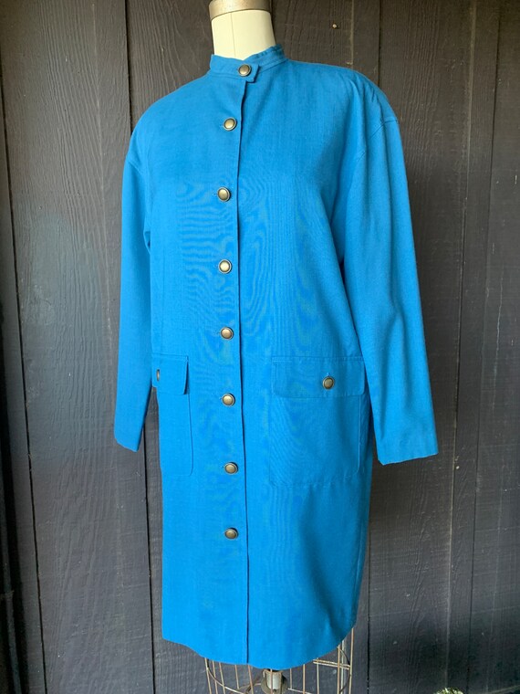 Sky Blue Lab Coat Dress | Jones Wear | Classic 19… - image 6