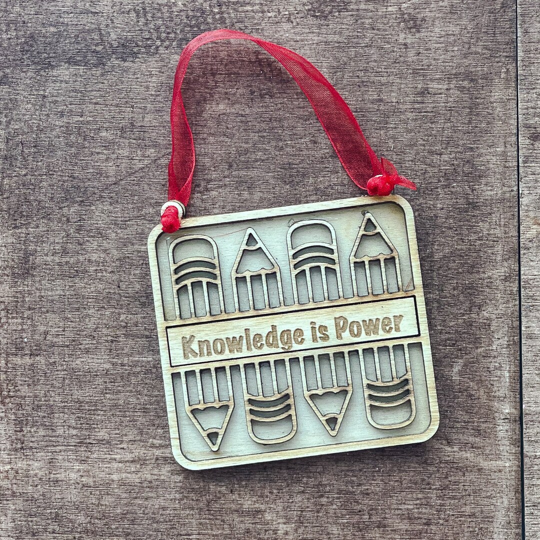 Laser Engraved knowledge is Power Teacher Appreciation Etsy