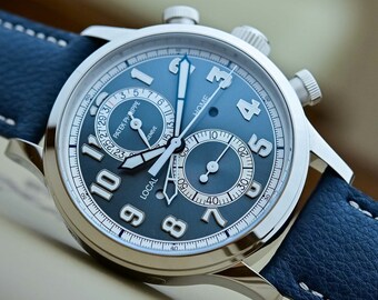 PATEK PHILIPPE Komplikation Calatrava Pilot Travel Time Chronograph Automatik Uhr Art.Nr. 5924G-001