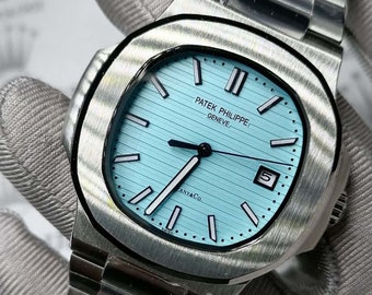 PATEK PHILIPPE Nautilus Tiffany & Co. Reloj automático para hombre con esfera azul Artículo n.º 57111A-018