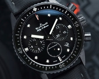 Blancpain 5200-0130-b52a Fifty Fathoms Bathyscaphe Flyback Chronograph 43mm Uhr