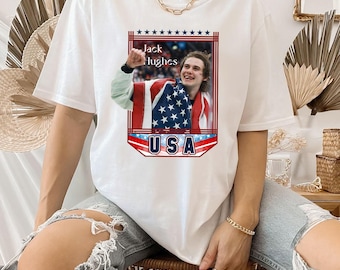 USA Hockey Gold Medal Shirt, Patriotic Team USA Champion Tee, American Hockey Pride T-Shirt, Jack Hughes Fan Gift
