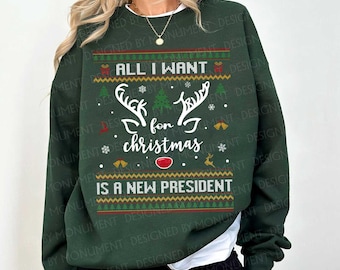 Funny Democrat Christmas PNG, Anti Trump Holiday Design (Digital Download)