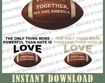 Bunny The Only Thing More Powerful Than Hate Is Love T-Shirt Bad Tee Bunny Bowl Together We Are America Graphic Tee, Unity Statement Shirt