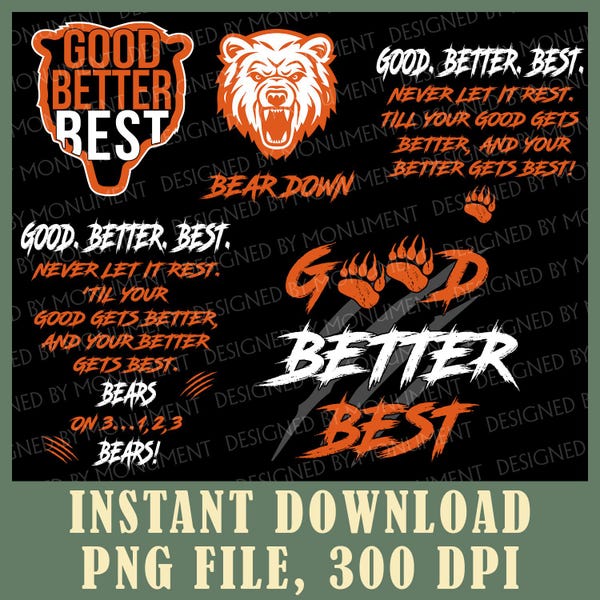 Good Better Best Chicago Bears Sweatshirt - Etsy