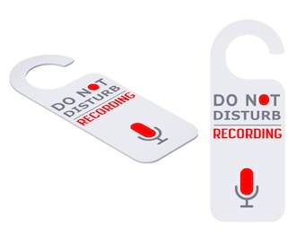 Aufnahme Türschild - Umweltfreundliches „Bitte nicht stören“ Schild für Studio & HomeOffice (weiß)