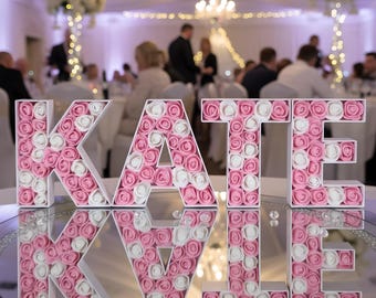 Large Hollow Letters for Events – Freestanding Decor in Gold, Silver, or Pastel Pink
