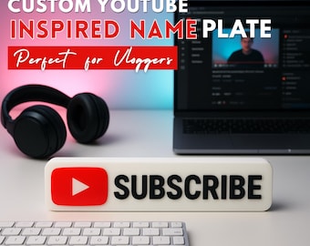 Benutzerdefiniertes YouTube-Namensschild - Personalisiertes Kanalschild