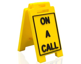 On A Call Mini Desk Sign with Foldable Design