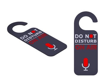 ON AIR Türschild „Do Not Disturb“ für Studio & Podcast-Studio (Schwarz)