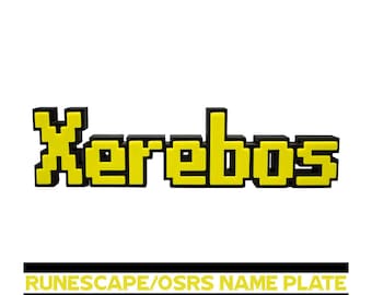 Personalisiertes RuneScape Namensschild - OSRS inspiriertes Schreibtischschild für Gamer & Kinderzimmer