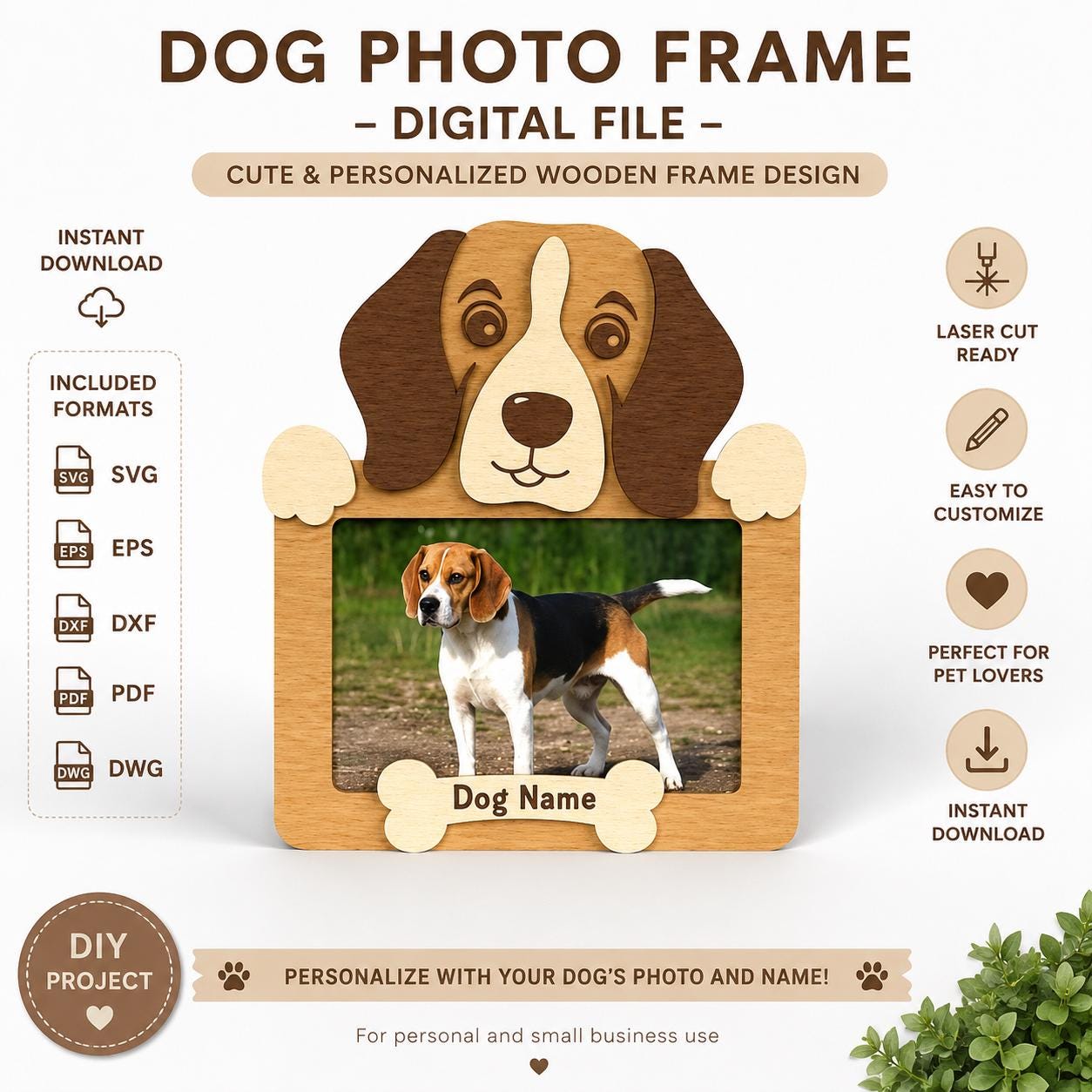 Dog Photo Frame SVG Bundle Laser Cut Files 8 Dog Designs - Etsy