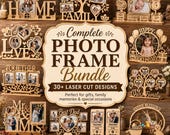 Laser Cut Photo Frame SVG Bundle, Family Wooden Picture Designs (Digital Download)