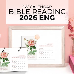 JW Jahrestextkalender 2026 mit Bibelleseplan | Digitaler Download, A6-Kalender zum Ausdrucken | Tägliche Bibellesung der Zeugen Jehovas – ENGLISCH | jw.org |