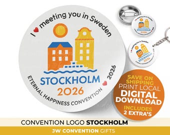 JW Sweden STOCKHOLM convention logo Eternal Happiness International Convention 2026 | jw.org | digital download jw convention gifts