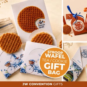 Opakowania na herbatę i ciasteczka JW Congress Utrecht Holandia | JW Gift | bezpośrednie pobieranie, drukowanie, torebka na prezent, torebka herbaty, stroopwafel jw.org