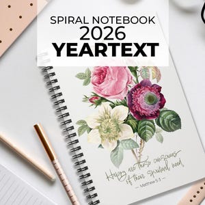 JW Notebook Bible Scripture Matthew 5:3 JW Yeartext 2026 Ruled Journal - JW gift - Personal study book jw journal Pioneerschool gift