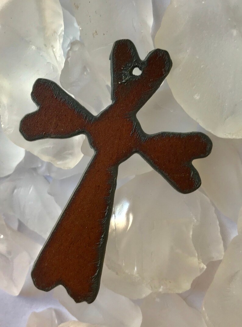Rustic Iron Cross to Enhance a Neclace 2 12 x 1 12
