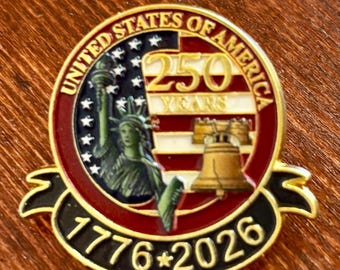 The 250 Year Lapel Pin Commemorative United States Patriotic Keepsake 1” x 1.25”