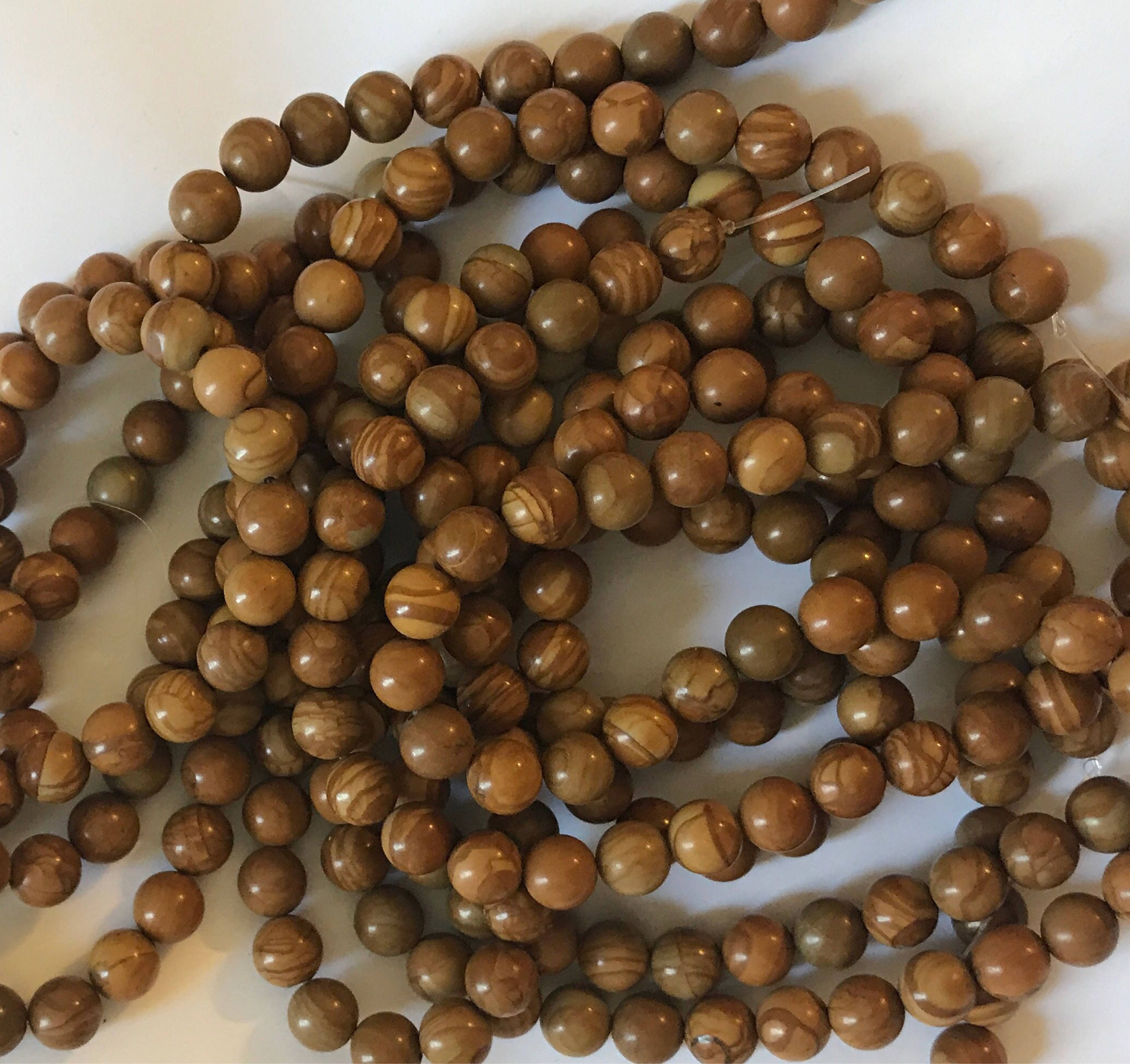Brown Jasper Beads 8 mm 48 Beads Etsy