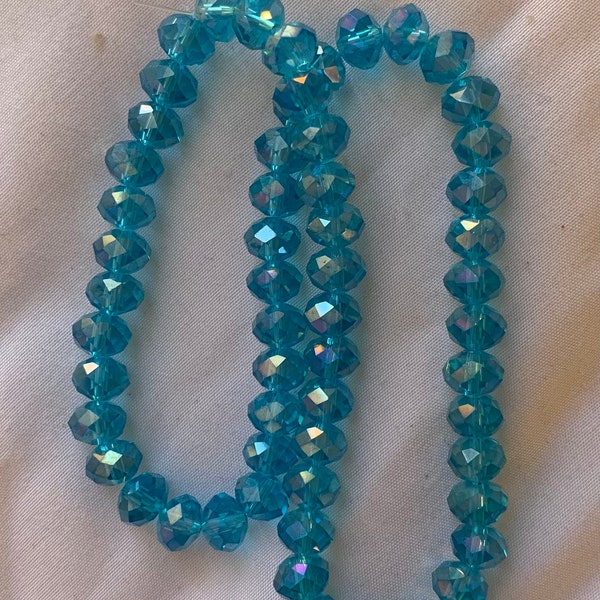 Turquoise Chinese Crystals 8 mm 58 Beads