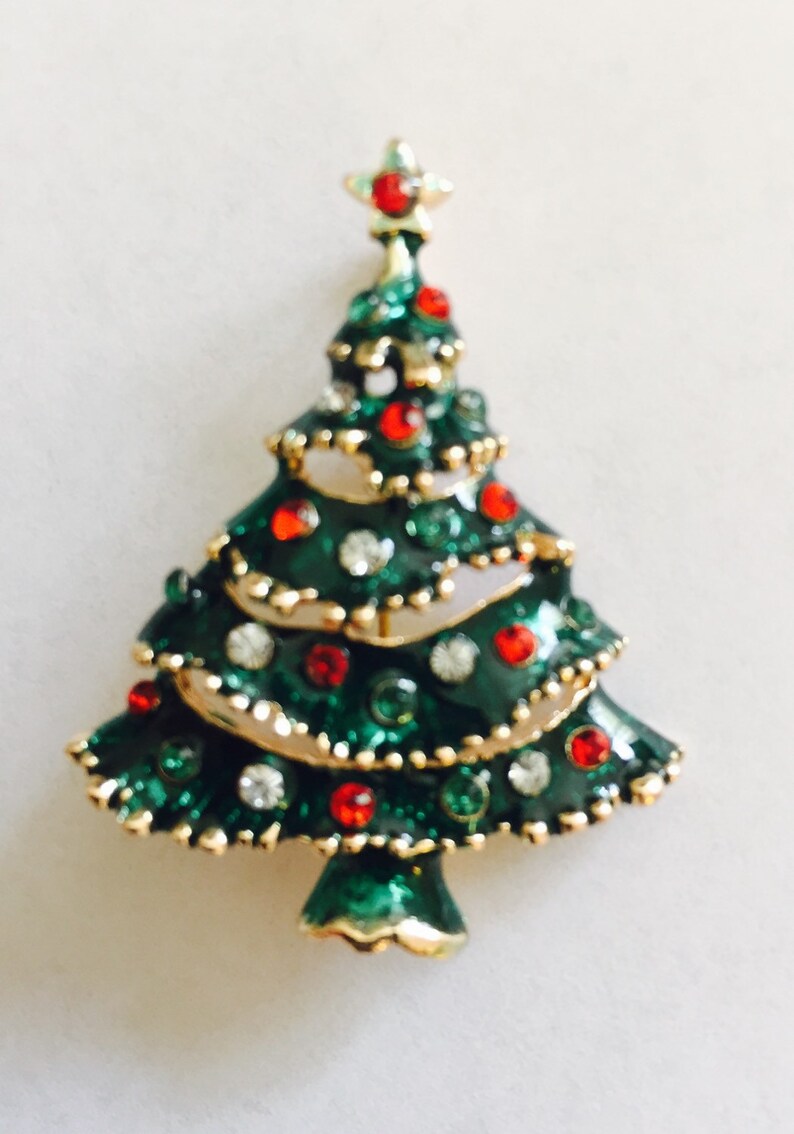 Christmas Tree Brooch and Pendant Perfect Finishing Piece for Etsy