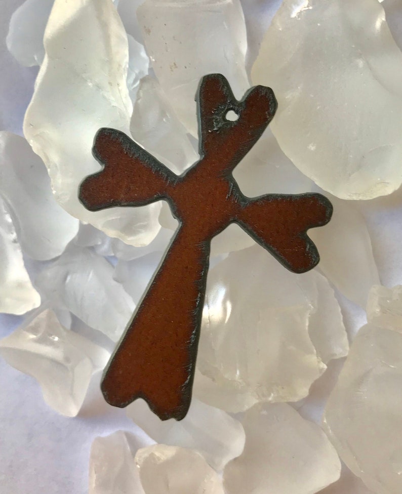 Rustic Iron Cross to Enhance a Neclace 2 12 x 1 12