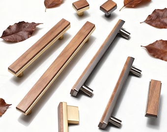 Pomo de nogal para armario: Tiradores para armarios de cocina, tiradores para cómoda