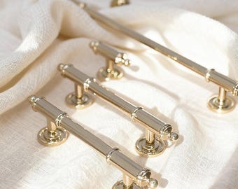 Tirador de latón para cómoda: Tiradores dorados para armario, pomos para cajones