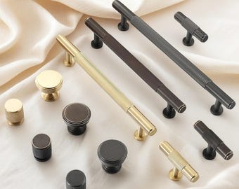 Tiradores de latón para cajones: tiradores para armarios de baño, pomos para gabinetes