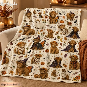 Rolig Halloween-flanellfilt för husdjur, tax- och kattfilt med häxa och spöke, pumpafilt, söt djurkostym, höstdekoration, present till hundmamma och husdjursälskare