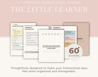 The Little Learner | Homeschool Rhythm and Learning System | Routine and Planning Guide| Printable Binder | Pre-K