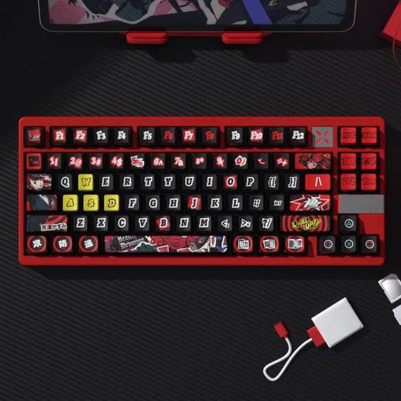 Violet Persona5 Keycap Set | 122 Keys OEM PBT Pudding Keycaps