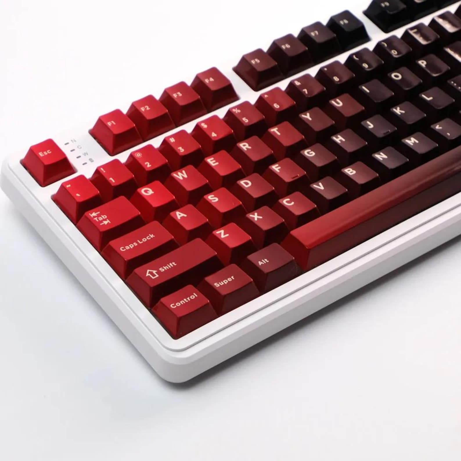 Porcelain Bright Aurora Keycaps | 133 Keys PBT Purple Red | Chan Master ...