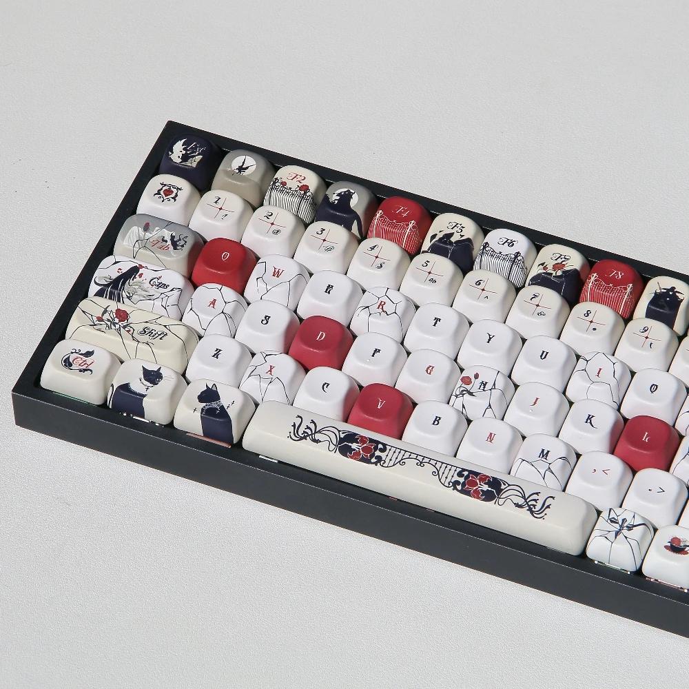 Goth Key Cap Set Vampire Hunter Keycaps | Gothic Horror Aestheti- | PBT Heat Sublimation ...