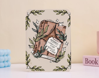 Vintage Book Kindle Cover: Olive Wreath, Sparkles & 'A Good Book' Text