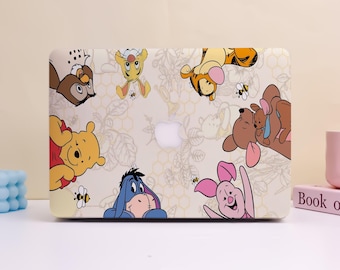 Creative Bear Cartoon Design MacBook Protective Case, Custom Matte Laptop Case
