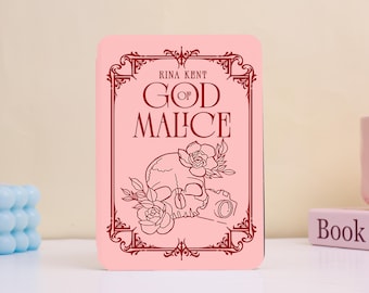 Pink God of Malice Kindle Case – Red Skull Rose Pistol Vintage Frame Cover