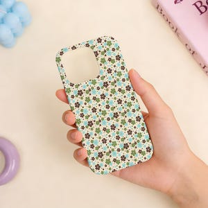 Benutzerdefinierte Vintage Blumen Tile Print Design Harte Matt Handyhülle
