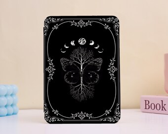 Gothic Lunar Art Kindle Case – Cozy Bookstore Autumn Blossom Art Cover