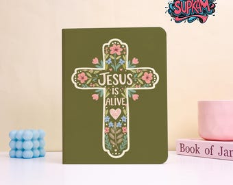 Jesus Is Alive iPad Case – Floral Cross Faith Inspirational Art Cover