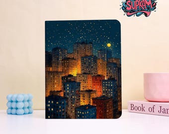 Custom The City Night View Pattern Protective Cover for iPad- Handmade