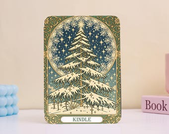 Art Nouveau Pine Kindle Case – Cozy Bookstore Autumn Blossom Art Cover
