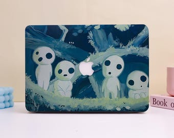 Creative Night Forest Ghost Design MacBook Protective Case, Custom Matte Laptop Case