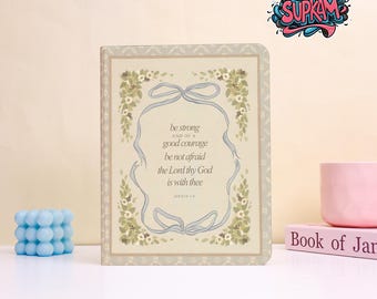 Joshua 1:9 iPad Case – "Be Strong Courageous" Floral Faith Quote Cover