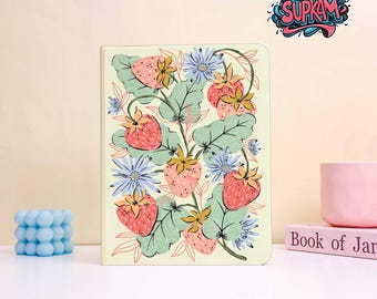 Custom The Cured Color Strawberry Pattern Protective Cover for iPad- Handmade