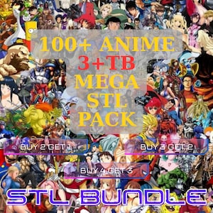 Mega Pack de 3+ TB de figuras de anime STL: figuras de anime imprimibles en 3D, paquete STL