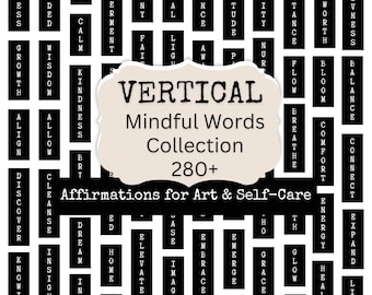 280+ Affirmation Word Printable | Self-Healing, Mindfulness (Digital File)