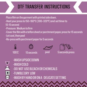 DTF Transfer Instructions